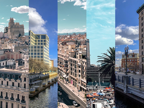 collage photo of Cape Town, South Africa, Providence, RI and Madrid, Spain