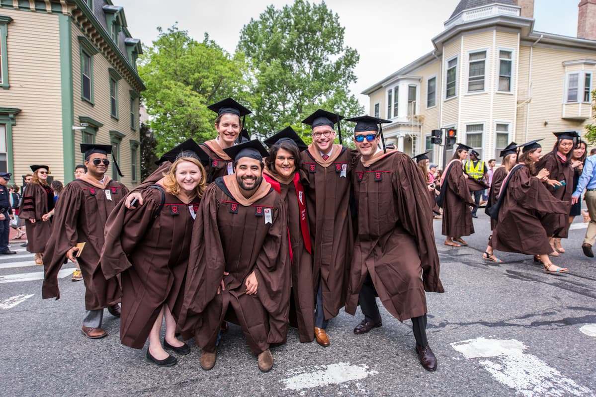 EMBA students at commencement